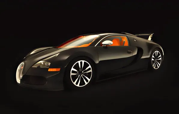 Picture Bugatti, Veyron, supercar, Black