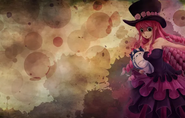 Picture girl, hat, dress, one piece, perona