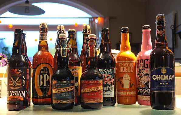 Background, bottle, beer