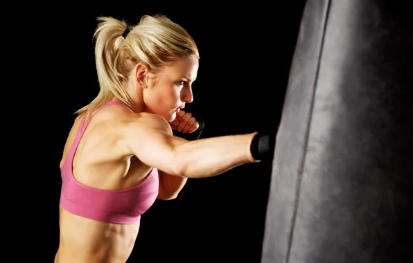 Picture boxing, female, workout, gloves