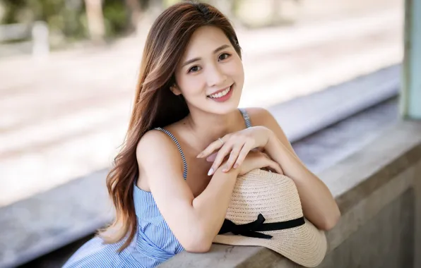 Picture girl, smile, Asian
