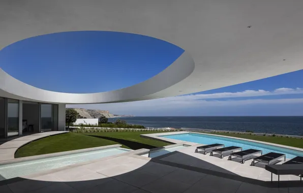 Design, Villa, pool, Portugal, architecture, Portugal, ocean views, modern two-storey house