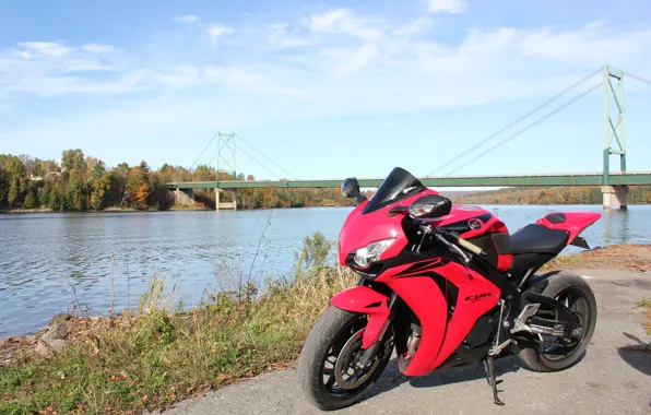 Red, Honda, Bridge, Black, River, CBR1000RR-R