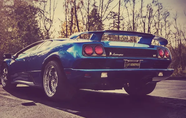 Picture Lamborghini, Lamborghini, Blue, Diablo, Diablo, Supercar, Exotic