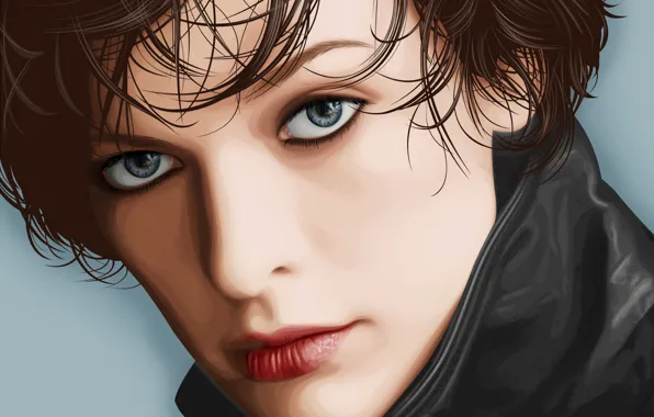 Wallpaper portrait, actress, art, Milla Jovovich for mobile and desktop
