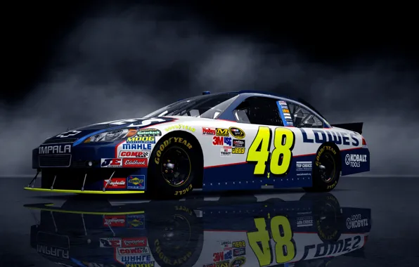 Picture background, lights, Chevrolet, car, NASCAR, NASCAR