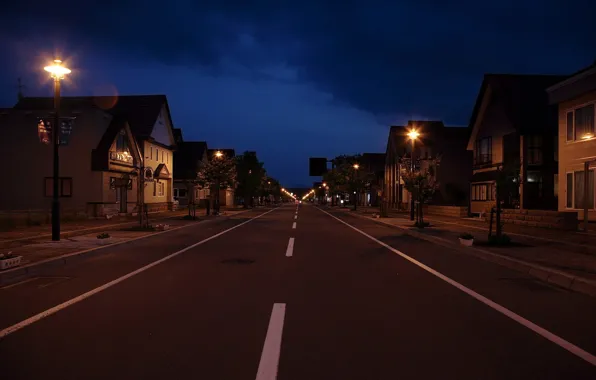 Night, Street, Lantern
