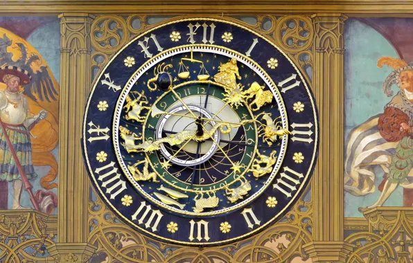 Germany, town hall, Ulm, astronomical clock, Baden-Württemberg