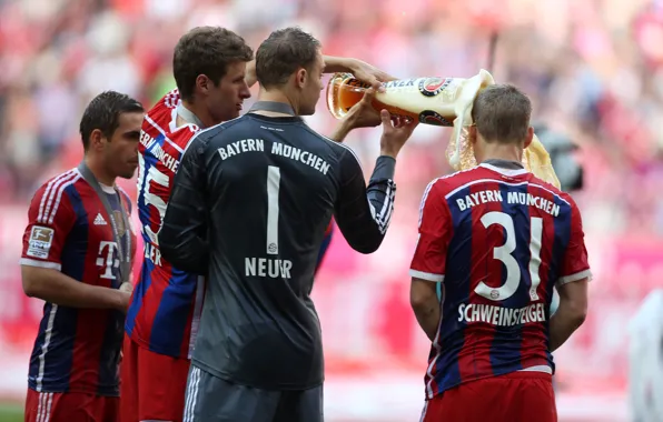 Allianz Arena, New, Schweinsteiger, Muller, Lahm, FC Bayern Munich