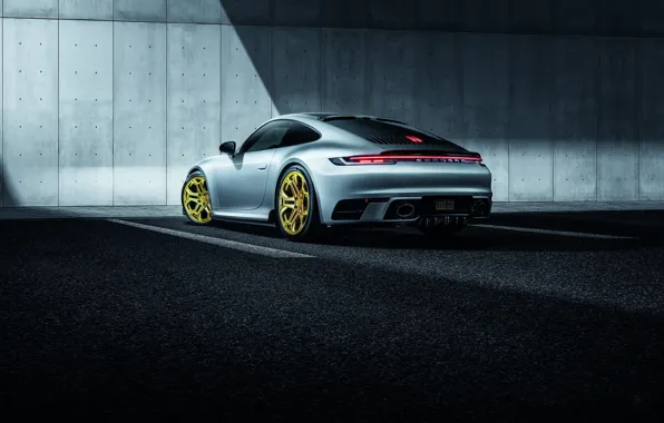 911, Porsche, rear view, Carrera, TechArt, 992, 2019
