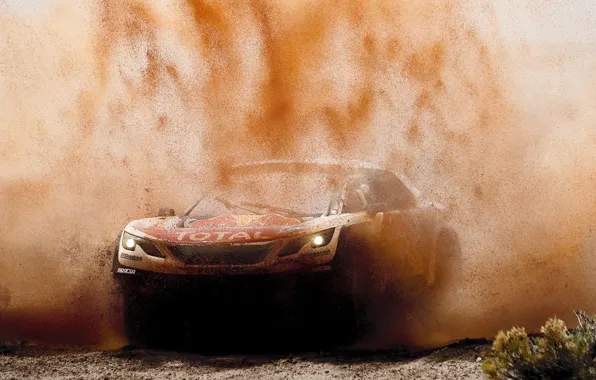 Sand, Sport, Speed, Race, Dirt, Peugeot, Squirt, Lights