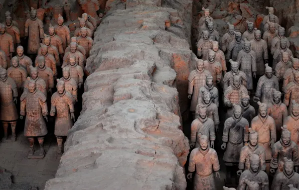 Picture army, China, clay, terracotta army