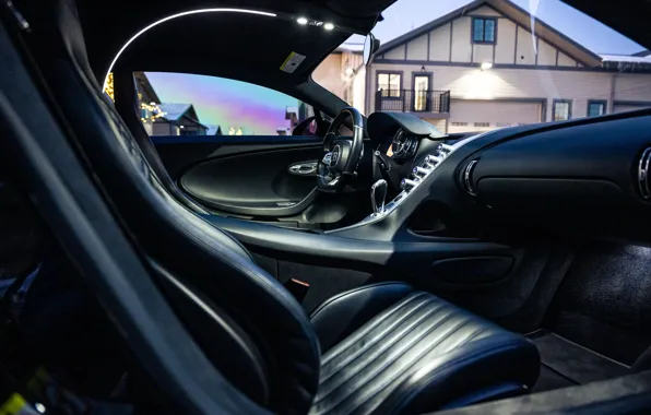 Bugatti, Chiron, car interior, Bugatti Chiron