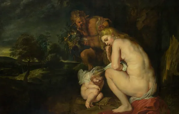 Erotic, picture, Peter Paul Rubens, mythology, Pieter Paul Rubens, Venus Freezes without Ceres and Bacchus