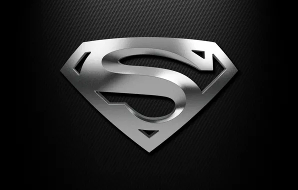Silver, superman, shield, gray, balck