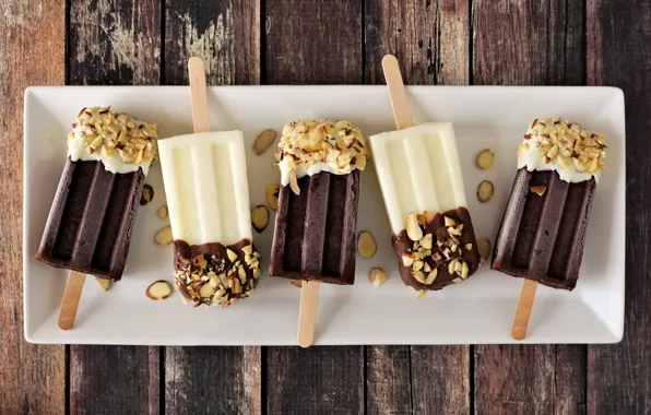Picture chocolate, plate, ice cream, dessert, chocolate