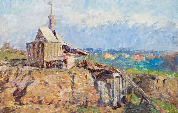 Landscape, picture, Frederick McCubbin, Frederick Mak-Cabin, The Richmond Stone Crusher
