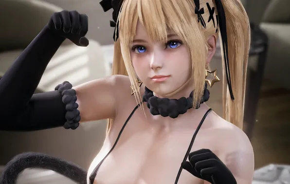 Girl, sexy, cleavage, long hair, boobs, anime, beautiful, pretty