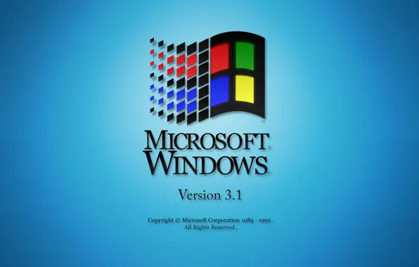 Picture blue, Microsoft Windows, retro, Operating system