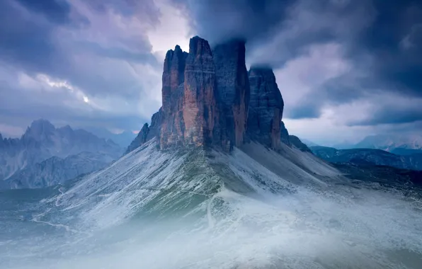 Mountains, Italy, Tre Cime di Lavaredo, Sexten Dolomites