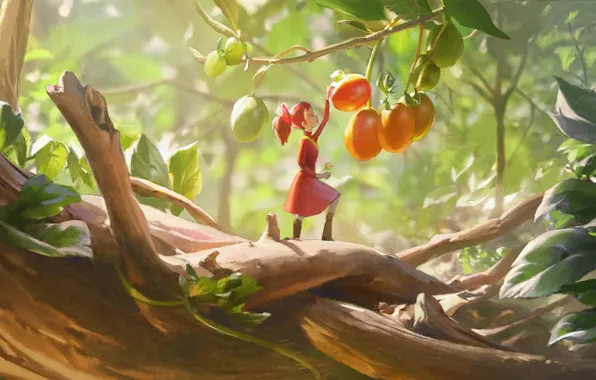 Girl, tree, fantasy, Arrietty, Karigurashi no Arrietty