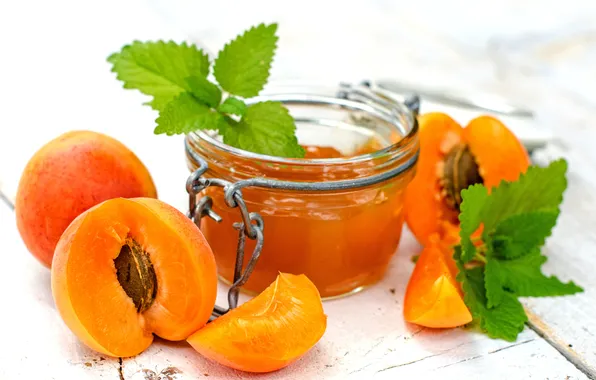 Picture fruit, jam, jam, apricots, jar, apricot