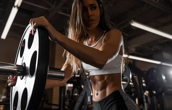 Face, hair, figure, Valentina, rod, press, Fitness, the gym