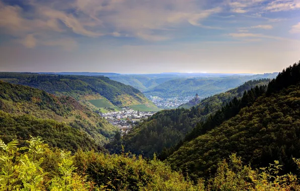 Landscape, nature, photo, Germany, horizon, Cochem