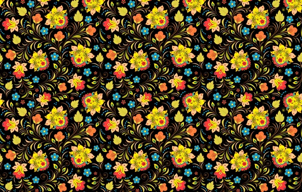 Picture flowers, pattern, motley