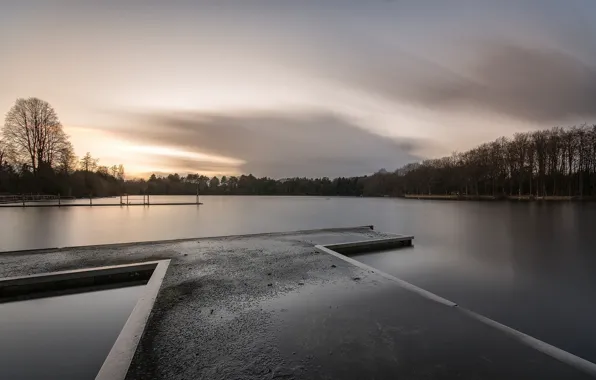 Picture winter, the sky, lake, photo, pierce