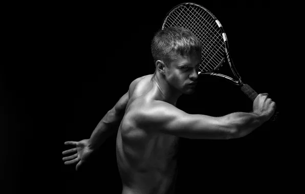 Picture body, racket, guy, tennis