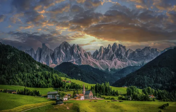 Picture clouds, mountains, Alps