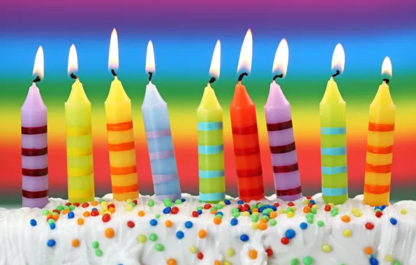 Candles, cake, cake, sweet, decoration, Happy, Birthday, Birthday