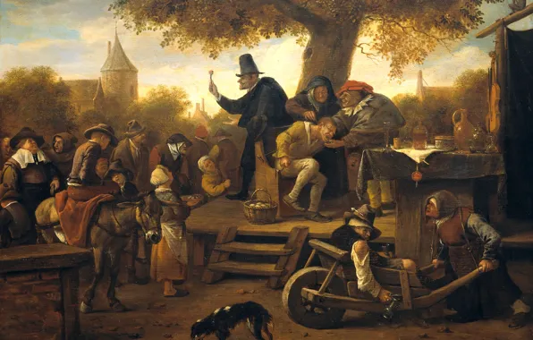Tree, oil, picture, genre, Ian Havickszoon Walls, Quack