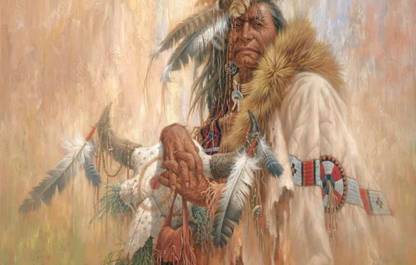 Picture first people, native american art, Medicine Skull