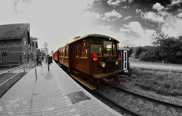 Rails, train, station, technique, railroad