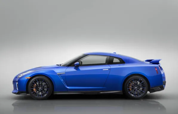 Blue, Car, Japanese, Side view, 50th Anniversary Edition, 2020 Nissan GT-R