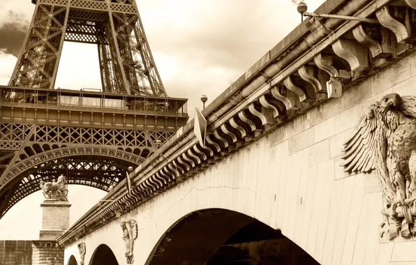 Bridge, France, Paris, Eiffel tower, paris, france, Eiffel Tower, Ian
