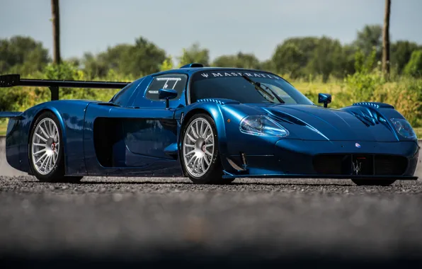 Maserati, Blue, Front, Edo Competition, Silver wheels, MC12 Corsa