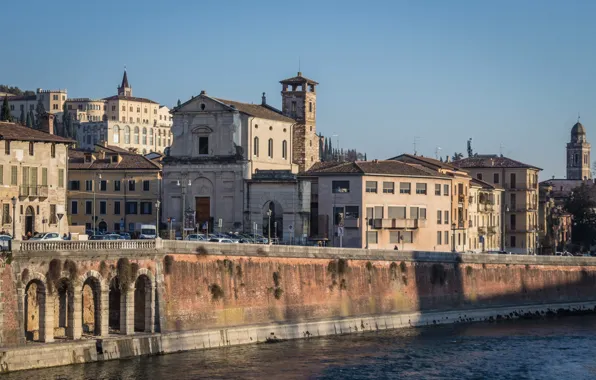 Picture river, home, Italy, Verona