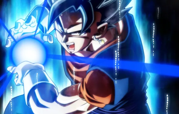 Download wallpaper DBS, game, alien, anime, manga, Son Goku, powerful,  Dragon Ball, section shonen in resolution 1366x768