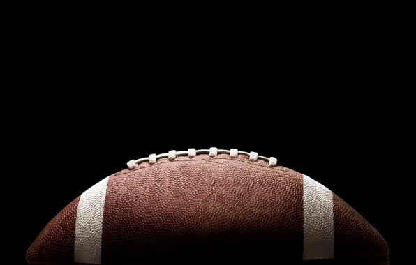 White, leather, ball, American Football