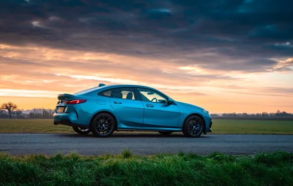 Sunset, the evening, BMW, side view, Gran Coupe, UK-spec, 2-Series, M Sport
