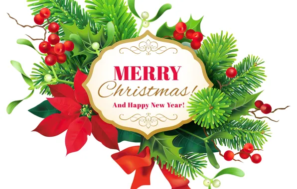 Picture decoration, tree, Christmas, New Year, merry christmas, gift, Happy