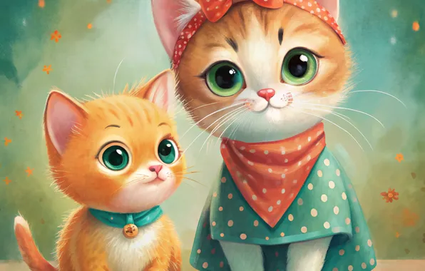 Cat, look, pose, kitty, faces, AI art, neural network