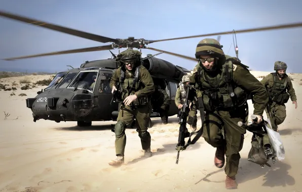 Picture desert, army, Israel, landing