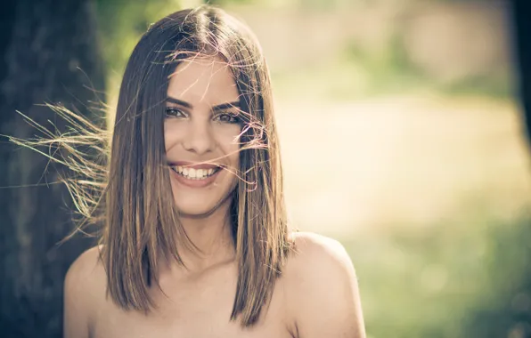 Picture summer, girl, face, smile, hair, beauty, Jelisaveta