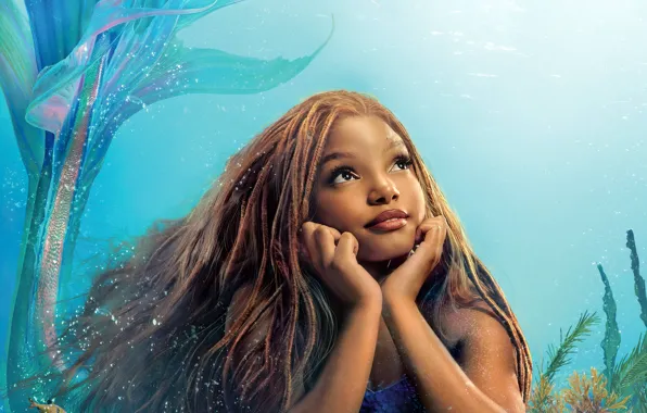 Picture Hair, Halle Bailey, Holly Bailey, Underwater world, 2023, The black little Mermaid, Family, Tail