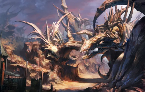 The game, dinosaurs, skeletons, Tera