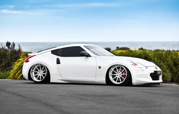 Picture white, tuning, Nissan, nissan 370z